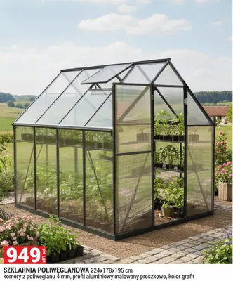 Szklarnia poliwęglanowa promocja w Merkury Market