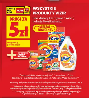 Produkty Vizir promocja w Biedronka