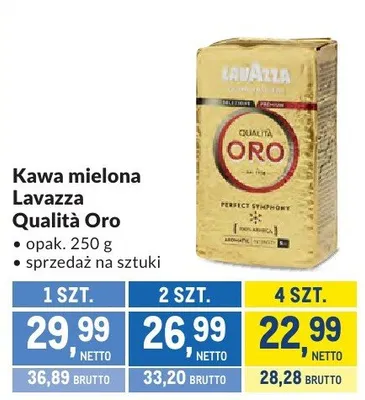 Kawa mielona Lavazza Qualità Oro promocja w Makro