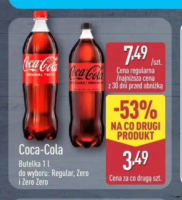 Napój gazowany Coca-Cola Zero promocja w Aldi