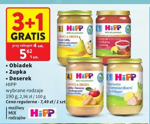 Obiadek HiPP Potrawka z ziemniaczkami i królikiem promocja w Intermarche