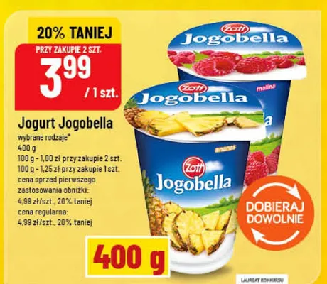 Jogurt Jogobella Zott promocja w POLOmarket