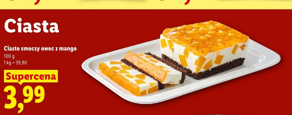 Ciasto smoczy owoc z mango promocja w Lidl