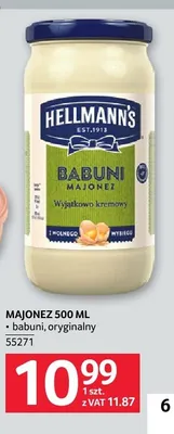 Majonez Hellmann's Oryginalny promocja w Selgros
