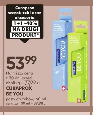 Pasta do zębów Be You Curaprox promocja w Super-Pharm