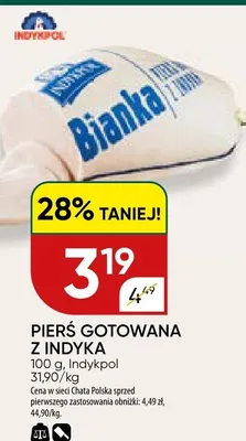 Pierś gotowana z indyka promocja w Chata Polska