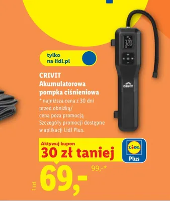 Akumulatorowa pompka ciśnieniowa CRIVIT promocja w Lidl