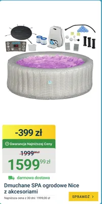 Dmuchane SPA ogrodowe Nice z akcesoriami promocja w ERLI