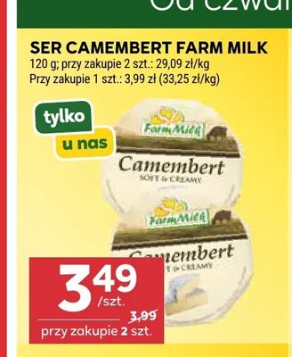 Ser Camembert Farm Milk promocja w Stokrotka