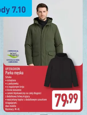Parka męska UP2Fashion promocja w Aldi