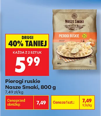 Pierogi ruskie Nasze Smaki promocja w Biedronka