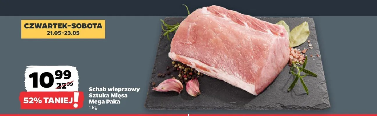 Schab wieprzowy Sztuka Mięsa Mega Paka promocja w Netto