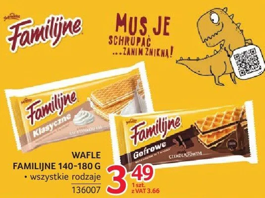 Wafle Familijne 140-180 g wszystkie rodzaje promocja w Selgros
