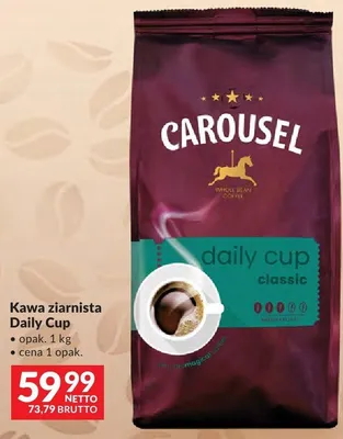 Kawa ziarnista Carousel Daily Cup promocja w Makro