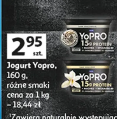 Jogurt Yopro, różne smaki promocja w Auchan