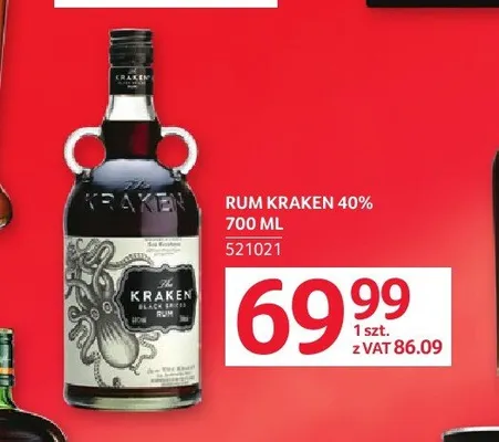 Rum Kraken 40% promocja w Selgros