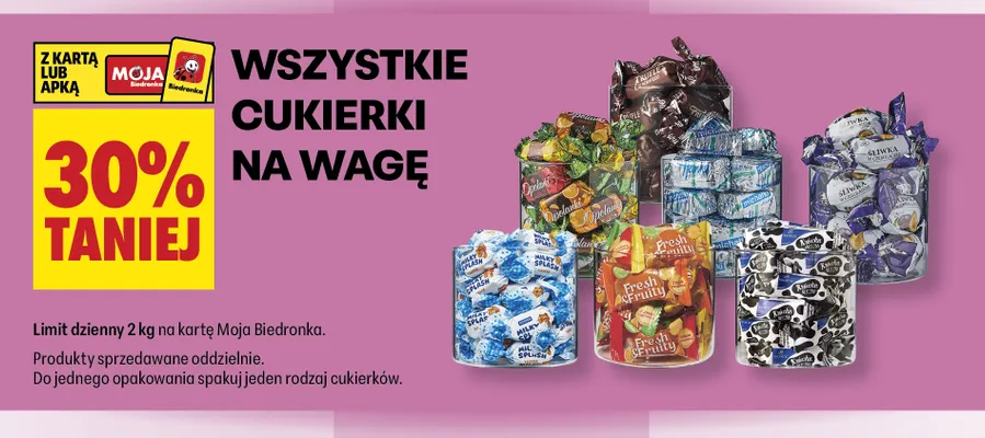 Cukierki na wagę promocja w Biedronka