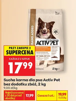 Sucha karma dla psa bez dodatku zbóż promocja w Biedronka