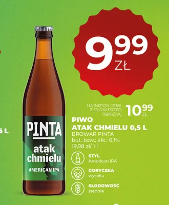 Piwo Atak Chmielu Pinta promocja w Duży Ben