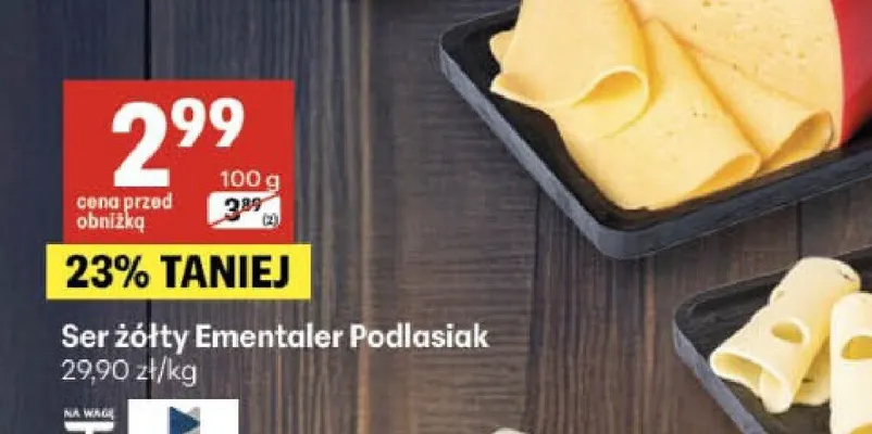Ser żółty Ementaler Podlasiak Gomar promocja w Delikatesy Centrum