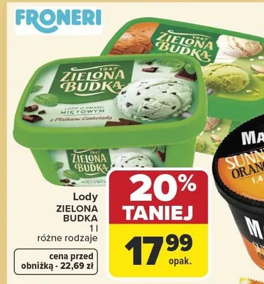 Lody różne rodzaje promocja w Carrefour