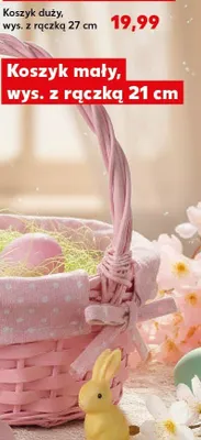 Koszyk wielkanocny duży, wys. z rączką 27 cm promocja w Kaufland