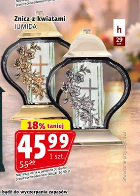 Znicz z kwiatami Jumida promocja w Prim Market