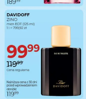 Woda toaletowa męska Davidoff Zino promocja w Drogerie Jawa