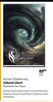 Książka Odłamki Ziemi Adrian Tchaikovsky promocja w Empik