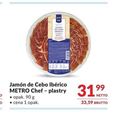 Jamón de Cebo Ibérico METRO Chef plastry promocja w Makro