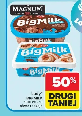 Lody Big Milk promocja w Carrefour