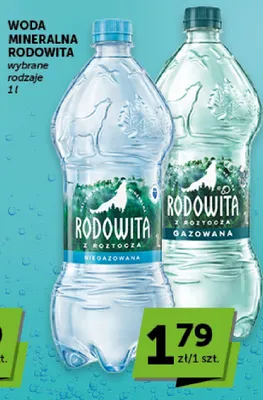 Woda mineralna gazowana Rodowita z Roztocza promocja w Groszek