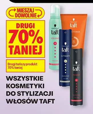 Kosmetyki do stylizacji włosów Taft promocja w Biedronka