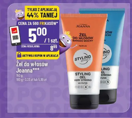 Żel do włosów Joanna Styling Effect strong promocja w POLOmarket