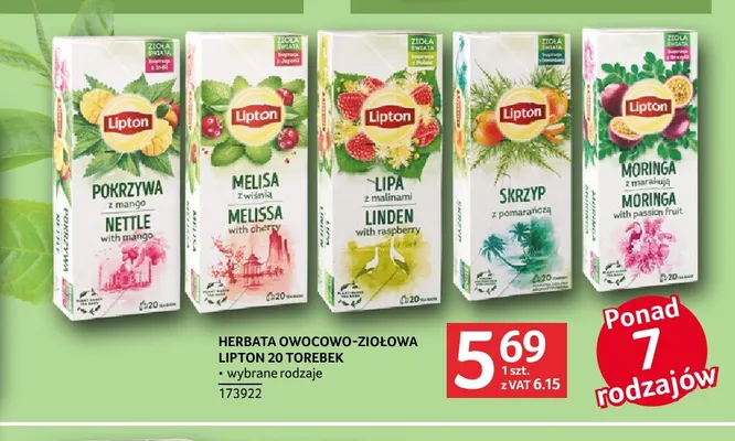 Herbata owocowo-ziołowa Lipton pokrzywa z mango promocja w Selgros