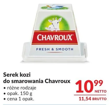 Serek kozi do smarowania Chavroux promocja w Makro