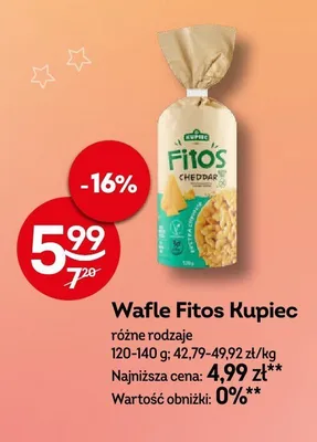 Wafle Fitos Kupiec Cheddar promocja w Żabka