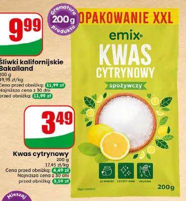 Kwas cytrynowy Emix promocja w Dino
