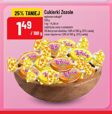 Cukierki Zozole promocja w POLOmarket
