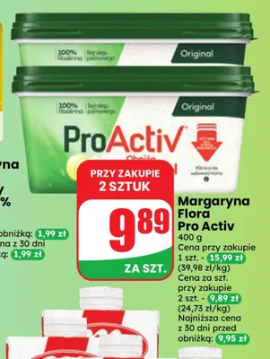 Margaryna Flora Pro Activ promocja w Dino