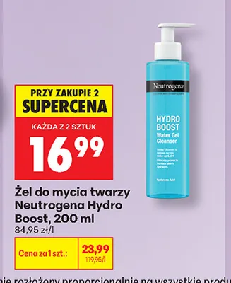 Żel do mycia twarzy Neutrogena Hydro Boost promocja w Biedronka
