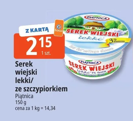 Serek wiejski ze szczypiorkiem Piątnica promocja w Leclerc