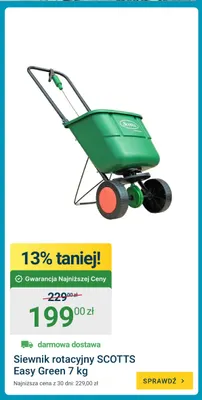 Siewnik rotacyjny Scotts Easy Green 7 kg promocja w ERLI