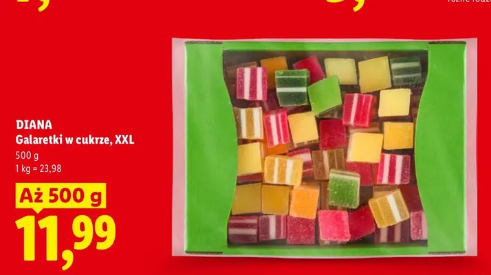 Galaretki w cukrze XXL Diana promocja w Lidl