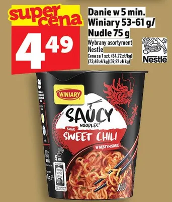 Danie w 5 min. winiary 53-61 g / nudle 75 g promocja w TOPAZ