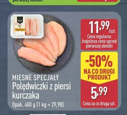 Polędwiczki z piersi kurczaka Mięsne Specjały promocja w Aldi