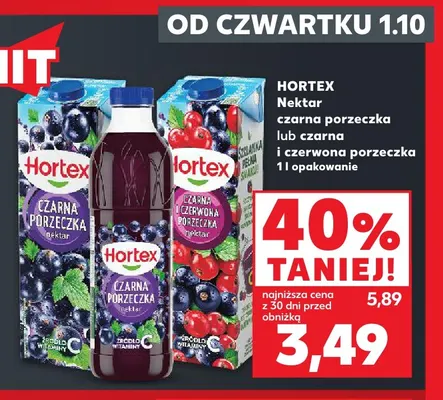Nektar czarna i czerwona porzeczka Hortex promocja w Kaufland