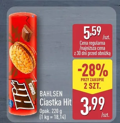 Ciastka Hit BAHLSEN promocja w Aldi