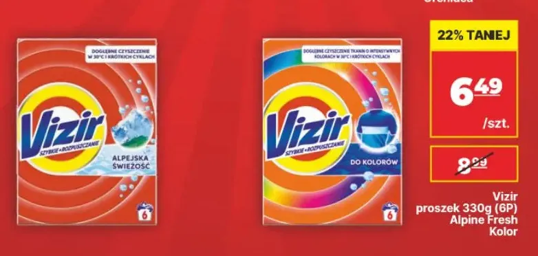 Vizir proszek Kolor promocja w API Market