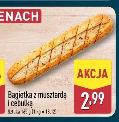 Bagietka z musztardą i cebulką promocja w Aldi